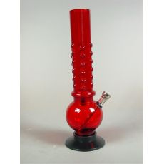 Acrylbong 25cm Červený transparent