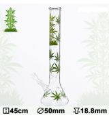 Glasbong 45 cm cannabis listy